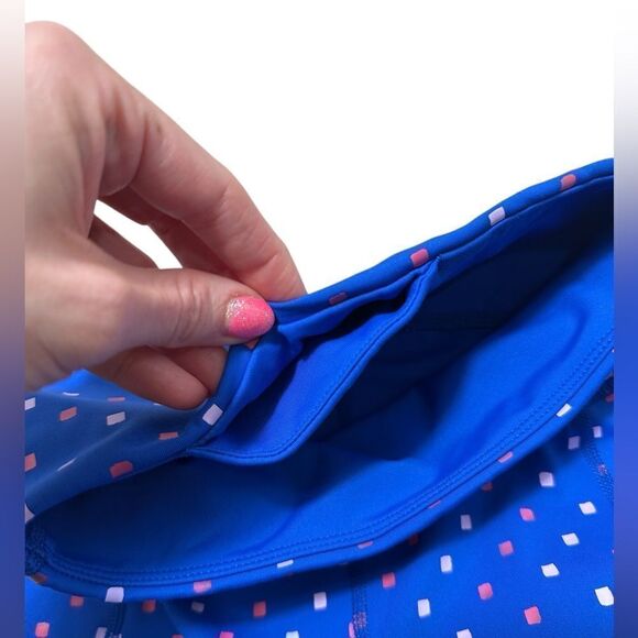 Lilly Pulitzer Royal Blue Luxletic Weekender High Rise UPF 50+ Crop Legging - Picture 9 of 11